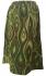 Fair Trade Cotton Jersey Elasticated Retro Spiral Skirt - Greens and Browns