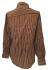 Light Brown / Dark Brown Striped Blockprint Cotton Mens Long Sleeve Shirt - Fair Trade