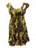 Green / Yellow Bold Flower Print Floaty Indian Cotton Lizzy Maternity Blouse - Fair Trade