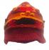Shades of Red Hand Embroidered Hand Knit Wool Beanie Hat - Fair Trade - Fleece Lined Toasty Warm