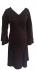 Chocolate Brown Vintage Velvet V Neck Party Dress - Fair Trade