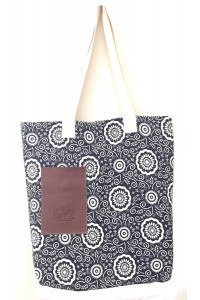 Vegan / Cruelty Free Cotton Tote Bag / Shopping Bag - Black & White Abstract Floral Design - Fair Trade Vegan / Cruelty Free Cotton Tote Bag / Shopping Bag - Black & White Abstract Floral Design - Fair Trade