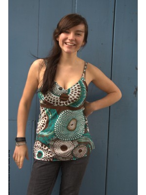 Bold Geometric Shaped Lucy Blouse - Fair Trade 100% Cotton