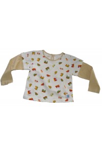 Cute Long Sleeve Soft Baby Cotton Car, Train & Bike Top - Fair Trade