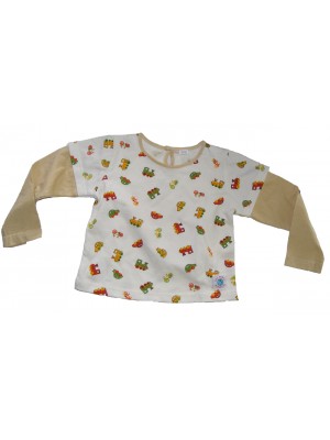 Cute Long Sleeve Soft Baby Cotton Car, Train & Bike Top - Fair Trade