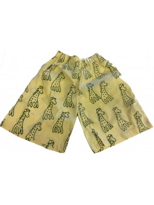 Kids Sandy Classic Giraffe Design Shorts Ages 1 - 5 - Fair Trade Kids Sandy Classic Giraffe Design Shorts Ages 1 - 5 - Fair Trade