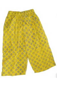 Kids Colourful Cotton Elasticated Children's Yellow Spiral Print Trousers - Fair Trade Kids Colourful Cotton Elasticated Children's Yellow Spiral Print Trousers - Fair Trade