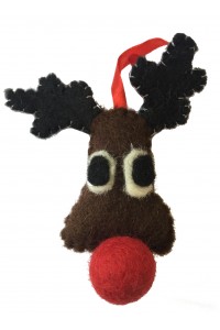 Cute Fair Trade Felt Rudolph Christmas Decoration Cute Fair Trade Felt Rudolph Christmas Decoration