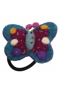 Hand Embellished Felt Butterfly Hair Accessory - Fair Trade