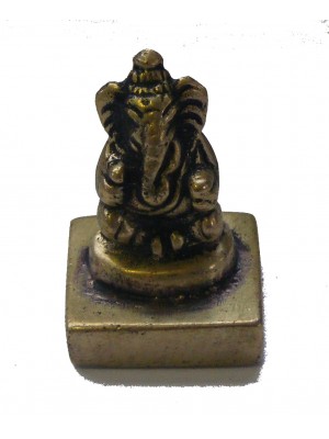 Fair Trade Cast Brass Ganesh Statue / Stamp / Chop Figurine from Kathmandu, Nepal