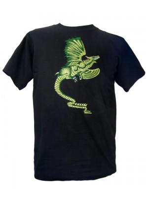 Fair Trade Embroidered Green Dragon T Shirt ( Black T Shirt) Fair Trade Embroidered Green Dragon T Shirt ( Black T Shirt)