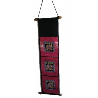 Thai Pink Sequined Elephant Letter Holder/ Banner - Fair Trade Thai Pink Sequined Elephant Letter Holder/ Banner - Fair Trade