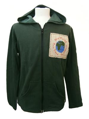 Fair Trade Green One World One Love One Planet Hoodie