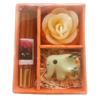Thai Tulip Incense, Candle & Burner Gift Set - Fair Trade Thai Tulip Incense, Candle & Burner Gift Set - Fair Trade