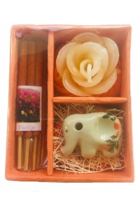  Thai Tulip Incense, Candle & Burner Gift Set - Fair Trade