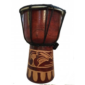 Authentic African Style 20 cm high Hand Carved Djembe Drum - Fair Trade