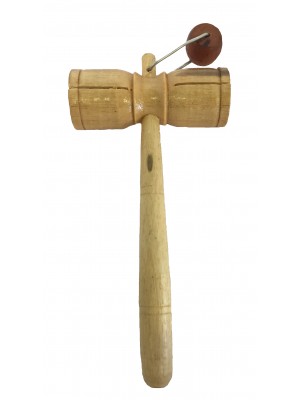 Two Tone Tick Tock Wooden Rattle / Block Shaker/Guiro / Agogo - Great Sound, Fair Trade - Ideal for Kids