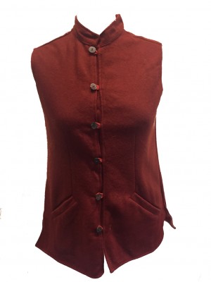 Vintage Woollen Nehru Waistcoat / Bodywarmer - Handmade in Rajasthan - Fair Trade