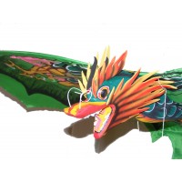 Large Traditional Handmade Green Balinese Dragon Kite