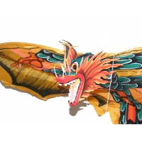Large Traditional Handmade Yellow Balinese Dragon Kite