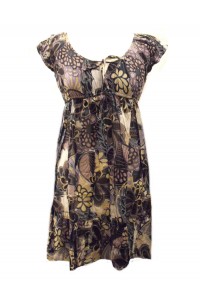 Blue / White Bold Flower Print Floaty Indian Cotton Lizzy Maternity Blouse - Fair Trade Blue / White Bold Flower Print Floaty Indian Cotton Lizzy Maternity Blouse - Fair Trade