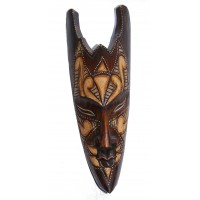Fair Trade Handcarved 30cm Indigenous Borneo Tribal 'Spike' Mask 
