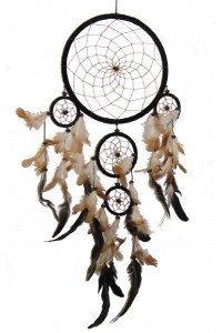 Beautiful Extra Large Black Native American Style Dreamcatcher - Fair Trade
