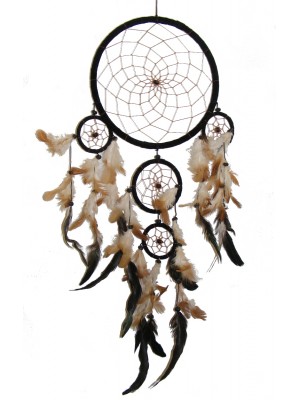 Beautiful Extra Large Black Native American Style Dreamcatcher - Fair Trade