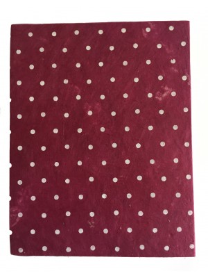 Fair Trade Handmade Nepali Lokta Paper Red Spotty Notepad Fair Trade Handmade Nepali Lokta Paper Red Spotty Notepad