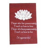Red Passion Affirmation Hardback Notebook / Journal - Unlined Pure White Paper - 54 Sheets - Fair Trade