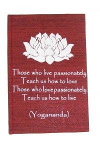 Red Passion Affirmation Hardback Notebook / Journal - Unlined Pure White Paper - 54 Sheets - Fair Trade