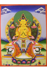  Genuine Original Tibetan Buddhist Thangka Painting -  White Tara, Goddess of Compassion - Fair Trade