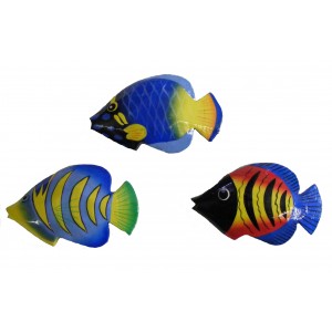 Fair Trade Hand Painted Colourful Balinese Kissing Fish Fridge Magnets ( pack of 3)