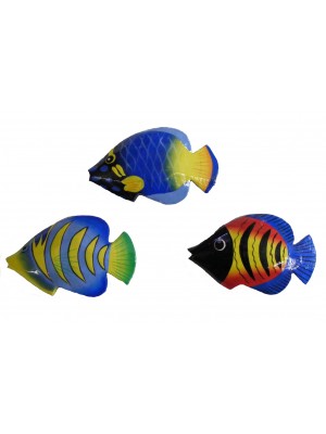 Fair Trade Hand Painted Colourful Balinese Kissing Fish Fridge Magnets ( pack of 3)
