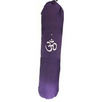 Colourful Cotton Yoga Mat Bag with Shoulder Strap - Om Print - Fair Trade comes in Blue, Purple or Red Colourful Cotton Yoga Mat Bag with Shoulder Strap - Om Print - Fair Trade comes in Blue, Purple or Red