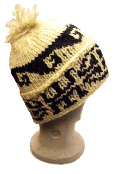 Fair Trade Traditional Unlined Bobble Hat - Hand Knitted - 100% Fairtrade Wool