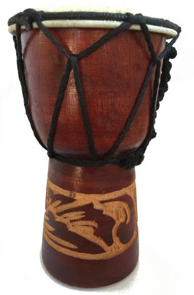 Authentic African Style 15 cm high Hand Carved Djembe Drum - Fair Trade