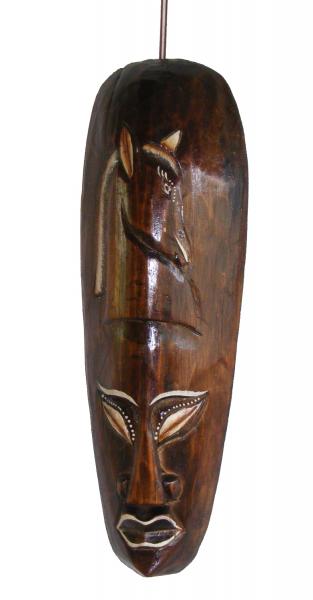 Fair Trade Small Handcarved Wooden 30cm Indigenous ' African Style ' Borneo Tribal 'Horse' Mask 