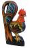 Wooden Cock & Hen / Chicken Statue / Carving / Ornament - Hand carved, Hand painted - Fair Trade