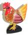 Wooden Cock & Hen / Chicken Statue / Carving / Ornament - Hand carved, Hand painted - Fair Trade
