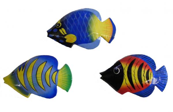 Fair Trade Hand Painted Colourful Balinese Kissing Fish Fridge Magnets ( pack of 3)