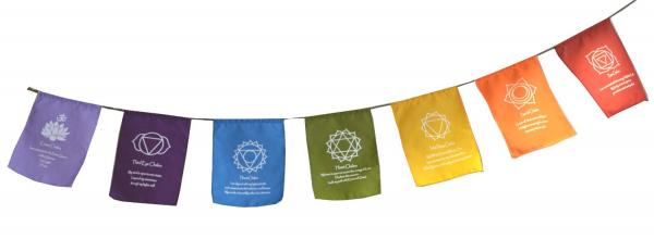 Multicoloured Sacred Chakra Meditation Prayer Flags - Hand Made in Bali - Fair Trade