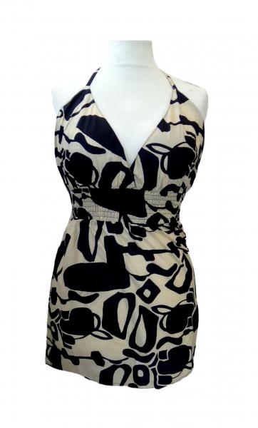 Florence Friesian Geometric Print Halterneck Top - Fair Trade 100% Cotton