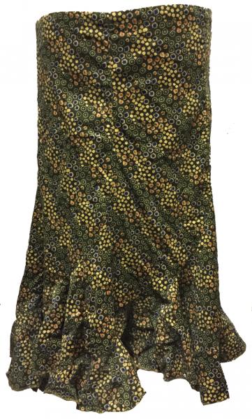 Fair Trade Fashionable Baby Cord Amelia Ruffle Skirt - Olive Floral Design