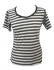 Fair Trade 100% Cotton Classic Stripey Green / White Ladies Fitted T Shirt