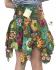 Fair Trade Colourful Short Cotton Belinda Elasticated  Jungli  Skirt - Olive