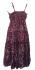 Maroon Abstract Floral Patterned Toto Short Summer Dress - Fair Trade 100% Cotton 