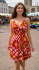 Bright Pink Colourful Dotty Short Summer Dress/Party Dress - Fair Trade 100% Cotton