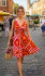 Bright Pink Colourful Dotty Short Summer Dress/Party Dress - Fair Trade 100% Cotton