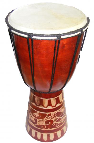 Authentic African Style 40 cm high Hand Carved Djembe Drum - Fair Trade
